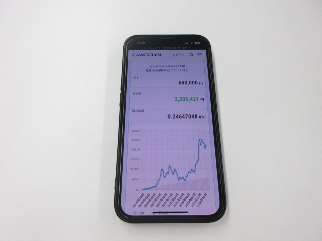 GMOコインの積立シミュレーション例