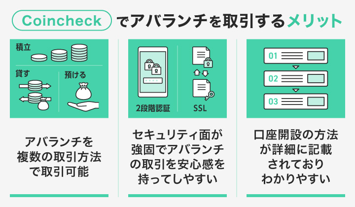 CoincheckでAVAXを取引するメリット
