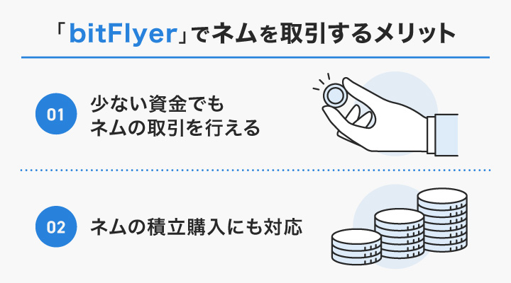 ビットフライヤーでネムを取引するメリット